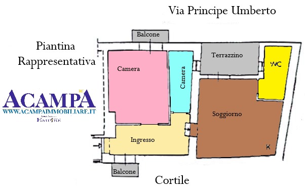 MIANO VIA MIANELLA TRILOCALE CON TERRAZZINO